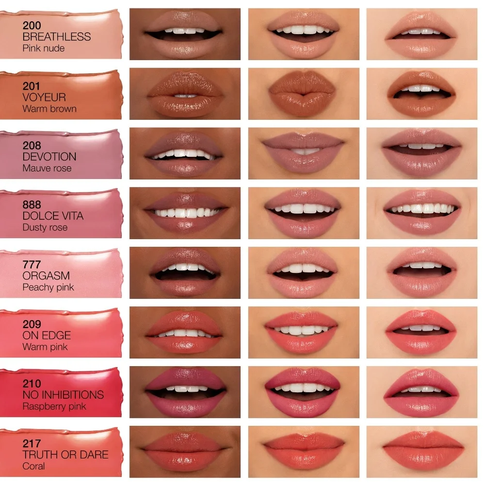 NARS No Inhibitions Afterglow Sensual Shine Lipstick Brand New In Box Full Size